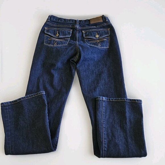 Lauren Ralph Lauren Jeans Women 4 Navy Classic Bootcut Stretch Western Preppy - Picture 15 of 16